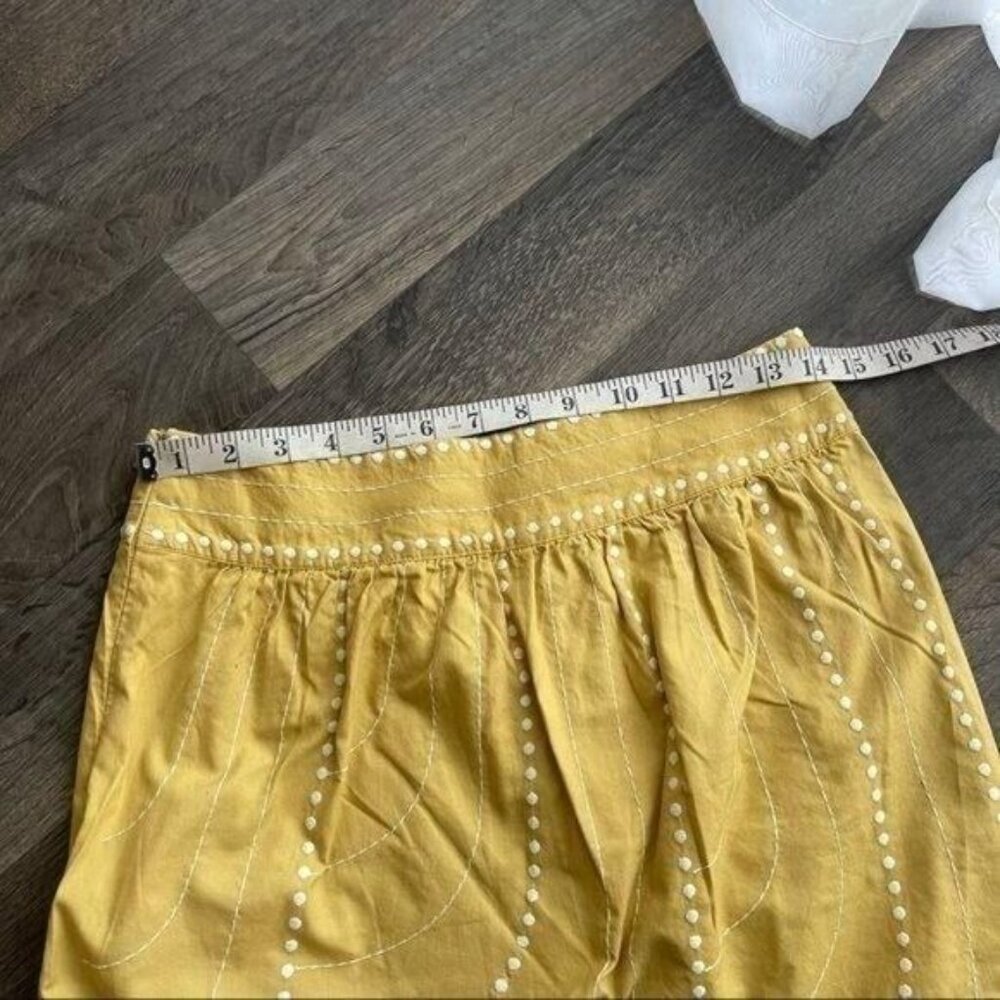 Floreat Yellow & White Embroidered Skirt Size 2 - Picture 8 of 9